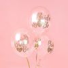 Transparante ballonnen Bride To Be goud (6st)