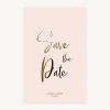 Folie Save the date pastel wedding roze staand enkel