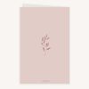 Folie trouwkaart blush botanics staand dubbel 11x17