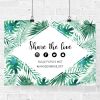 Poster hashtag bruiloft tropische bladeren