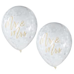 Mr & Mrs ballonnen Gold Wedding (5 st) Ginger Ray