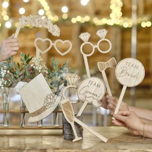 Photobooth props hout Rustic Romance (10st) Ginger Ray