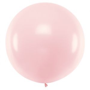 Pastel ballon roze (1m)