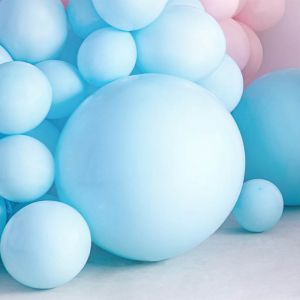 Pastel ballon blauw (60cm)
