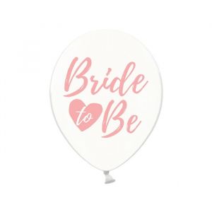 Transparante ballonnen Bride To Be roze (6st)