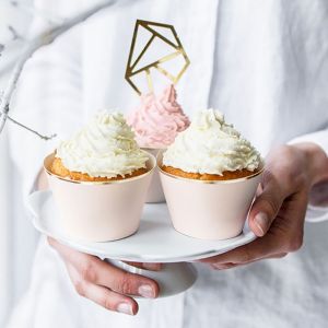 Cupcake wrappers goud Elegant Bliss (6st)
