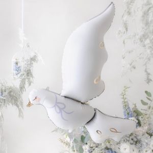 Folieballon witte duif (62x90cm)