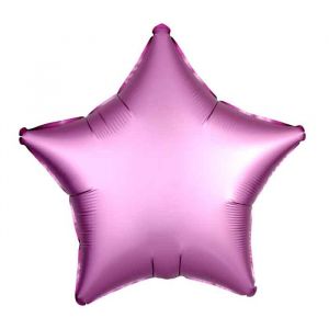 Folieballon Satin Luxe ster roze (43cm) 