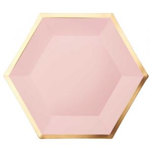 Borden Gold Classic Pink hexagon groot (10st)