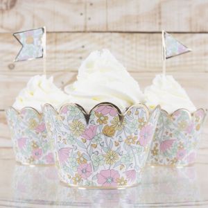 Cupcake wrappers Les Fleurs (6st)