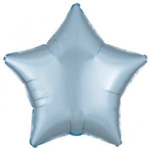 Folieballon Satin Luxe ster pastel blauw (43cm)
