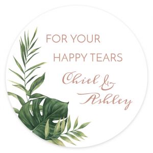 Etiket rond 35mm happy tears Beautiful botanics