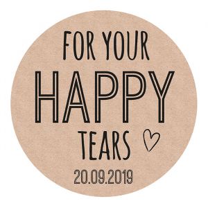 Etiket rond 35mm for your happy tears kraft