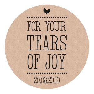 Etiket rond 35mm for your tears of joy kraft