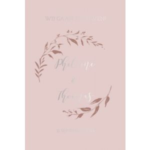Folie trouwkaart blush botanics staand dubbel 