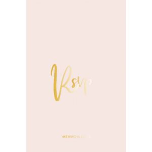 Folie RSVP kaart pastel wedding roze staand enkel