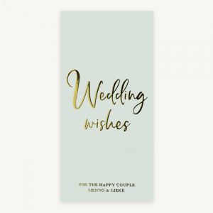 Folie wedding wishes kaart pastel wedding panorama staand