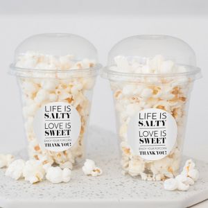 Popcorn beker modern typografie
