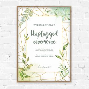 Poster unplugged ceremonie Geometric Botanical