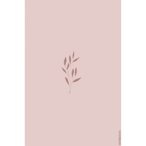 Folie trouwkaart blush botanics staand dubbel