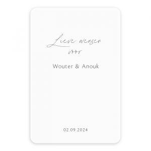 Wedding wishes kaart simplicity love