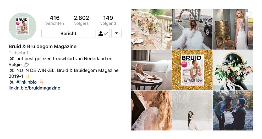 Bruid magazine instagram