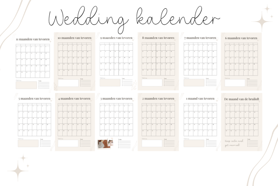wedding kalender